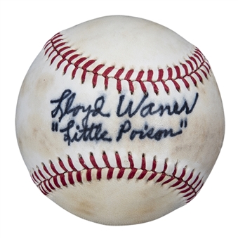 Lloyd Waner Signed & "Little Poison" Inscribed ONL Feeney Baseball (PSA/DNA)